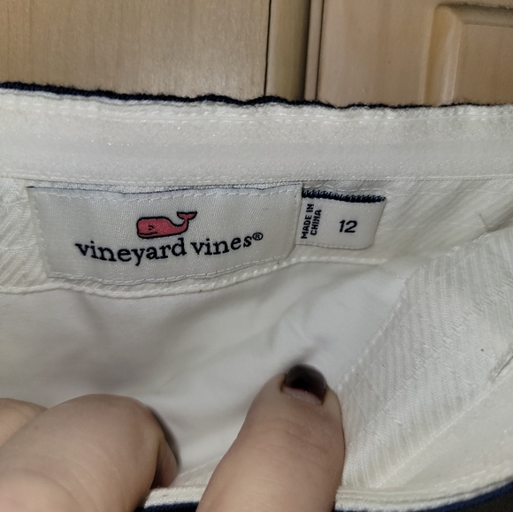 Vineyard Vines Misses sz 12 Strapless nautical white dress - Picture 3 of 9